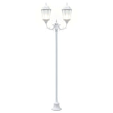 Posto Luce da Giardino Bianco Alluminio e Vetro