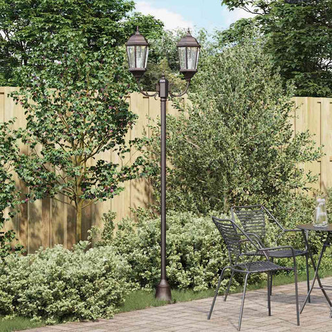 Posto Luce da Giardino Bronzo Alluminio e Vetro