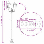 Posto Luce da Giardino Bronzo Alluminio e Vetro