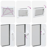 Finestra da cantina "RISOR" 80x50 cm anta ribalta DIN sinistra bianca