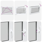 Finestra da cantina "RISOR" 90x50 cm anta ribalta DIN sinistra bianca