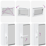 Finestra da cantina "RISOR" 90x70 cm Anta-ribalta DIN Destra Bianca