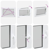 Finestra da cantina "RISOR" 90x70 cm anta ribalta DIN sinistra bianca