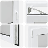 Finestra da cantina "RISOR" 90x70 cm anta ribalta DIN sinistra bianca