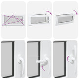 Finestra da cantina "RISOR" 100x50 cm anta ribalta DIN sinistra bianca