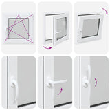 Finestra per cantina "RISOR" 50x50 cm anta ribalta DIN destra bianca