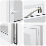 Finestra per cantina "RISOR" 50x50 cm anta ribalta DIN destra bianca