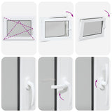 Finestra da cantina "RISOR" 80x50 cm anta ribalta DIN sinistra bianca