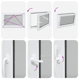 Finestra da cantina "RISOR" 90x50 cm anta ribalta DIN destra bianca