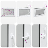 Finestra da cantina "RISOR" 90x50 cm anta ribalta DIN sinistra bianca