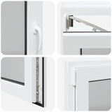 Finestra da cantina "RISOR" 90x50 cm anta ribalta DIN sinistra bianca