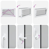 Finestra da cantina "RISOR" 100x50 cm anta ribalta DIN destra bianca