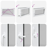 Finestra per cantina "RISOR" 100x60 cm Anta-ribalta DIN Destra Bianca