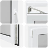 Finestra per cantina "RISOR" 100x60 cm Anta-ribalta DIN Destra Bianca