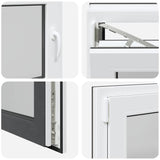 Finestra da cantina "RISOR" 80x50 cm anta-ribalta DIN sinistra antracite