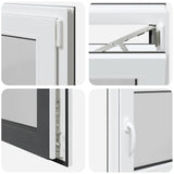 Finestra da cantina "RISOR" 80x60 cm anta-ribalta DIN destra antracite