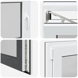 Finestra da cantina "RISOR" 80x60 cm anta-ribalta DIN sinistra antracite