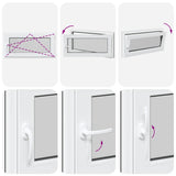 Finestra per cantina "RISOR" 100x50 cm Anta-ribalta DIN Destra Antracite