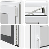 Finestra per cantina "RISOR" 100x50 cm Anta-ribalta DIN Destra Antracite