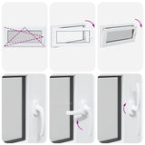 Finestra da cantina "RISOR" 100x50 cm anta-ribalta DIN sinistra antracite