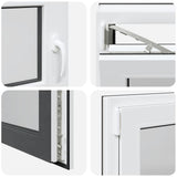 Finestra da cantina "RISOR" 100x50 cm anta-ribalta DIN sinistra antracite