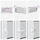 Finestra da cantina "RISOR" 110x70 cm Anta-ribalta DIN Destra Antracite