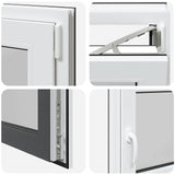 Finestra da cantina "RISOR" 110x70 cm Anta-ribalta DIN Destra Antracite