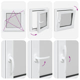 Finestra per cantina "RISOR" 50x50 cm anta-ribalta DIN destra antracite