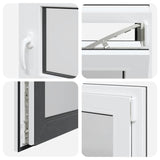 Finestra per cantina "RISOR" 50x50 cm anta-ribalta DIN destra antracite