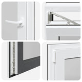 Finestra da cantina "RISOR" 50x50 cm anta-ribalta DIN sinistra antracite