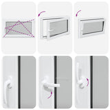 Finestra per cantina "RISOR" 100x60 cm Anta-ribalta DIN Destra Antracite