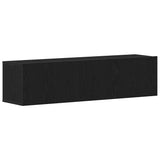 Mobile TV Rovere Nero 120x30x30,5 cm in Legno truciolato