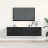 Mobile TV Rovere Nero 120x30x30,5 cm in Legno truciolato