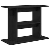 Supporto Acquario 80x35x60 cm Legno truciolato Rovere Nero