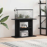 Supporto Acquario 80x35x60 cm Legno truciolato Rovere Nero