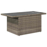 Set Divano da Giardino 9 pz con Cuscini Grigio in Polyrattan