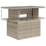 Set Divano da Giardino 5pz con Cuscini Grigio Chiaro Polyrattan