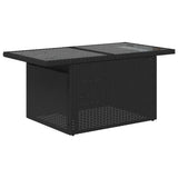 Set Divani Giardino 10pz con Cuscini Nero in Polyrattan Acacia