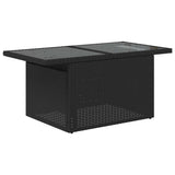 Set Divani Giardino 10pz con Cuscini Nero in Polyrattan Acacia