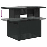 Set Divani Giardino 10pz con Cuscini Nero in Polyrattan Acacia