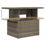 Set Divano da Giardino 9 pz con Cuscini Grigio in Polyrattan