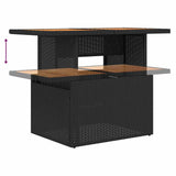 Set Divani da Giardino 11 pz con Cuscini in Polyrattan Nero