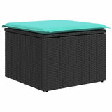 Set Divani Giardino 7 pz con Cuscini Marrone Polyrattan Acacia