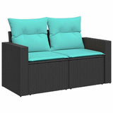 Set Divani Giardino 7 pz con Cuscini Marrone Polyrattan Acacia