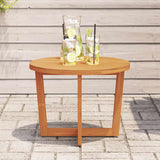 Tavolino da giardino Rotondo 55x40 cm in Legno Massello di Acacia