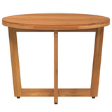 Tavolino da giardino Rotondo 55x40 cm in Legno Massello di Acacia