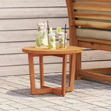 Tavolino da giardino Rotondo 55x40 cm in Legno Massello di Acacia
