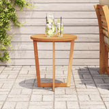 Tavolino da giardino rotondo 55x60 cm in Legno Massello di Acacia