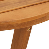 Tavolino da giardino rotondo 55x60 cm in Legno Massello di Acacia