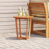 Tavolino da giardino rotondo 55x60 cm in Legno Massello di Acacia